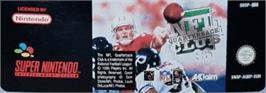 Top of cartridge artwork for NFL Quarterback Club '96 on the Nintendo SNES.