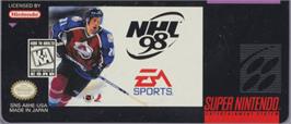 Top of cartridge artwork for NHL '98 on the Nintendo SNES.