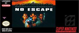 Top of cartridge artwork for No Escape on the Nintendo SNES.