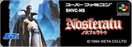 Top of cartridge artwork for Nosferatu on the Nintendo SNES.
