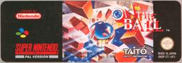 Top of cartridge artwork for On the Ball on the Nintendo SNES.