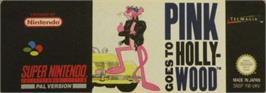 Top of cartridge artwork for Pink Goes To Hollywood on the Nintendo SNES.