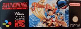 Top of cartridge artwork for Pinocchio on the Nintendo SNES.