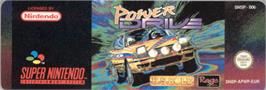 Top of cartridge artwork for Power Drive on the Nintendo SNES.