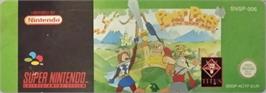 Top of cartridge artwork for Power Piggs Of The Dark Age on the Nintendo SNES.