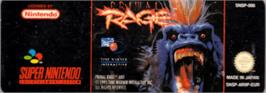 Top of cartridge artwork for Primal Rage on the Nintendo SNES.