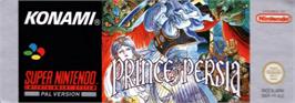Top of cartridge artwork for Prince of Persia on the Nintendo SNES.