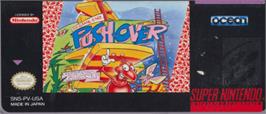 Top of cartridge artwork for Push-Over on the Nintendo SNES.