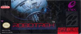 Top of cartridge artwork for Robotrek on the Nintendo SNES.