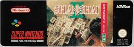 Top of cartridge artwork for Shanghai 2 - Dragon's Eye on the Nintendo SNES.