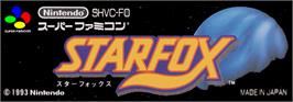 Top of cartridge artwork for Star Fox on the Nintendo SNES.