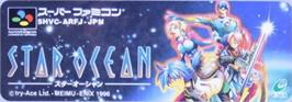 Top of cartridge artwork for Star Ocean on the Nintendo SNES.