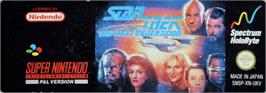 Top of cartridge artwork for Star Trek - The Next Generation - Future's Past on the Nintendo SNES.