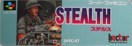 Top of cartridge artwork for Stealth on the Nintendo SNES.