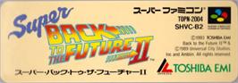 Top of cartridge artwork for Super Back to the Future: Part II on the Nintendo SNES.