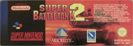 Top of cartridge artwork for Super Battletank 2 on the Nintendo SNES.