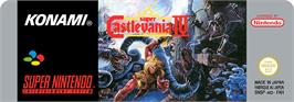 Top of cartridge artwork for Super Castlevania IV on the Nintendo SNES.