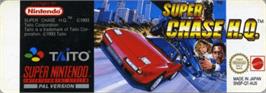 Top of cartridge artwork for Super Chase H.Q. on the Nintendo SNES.