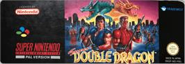 Top of cartridge artwork for Super Double Dragon on the Nintendo SNES.