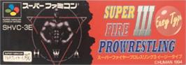 Top of cartridge artwork for Super Fire Pro Wrestling 3 - Easy Type on the Nintendo SNES.