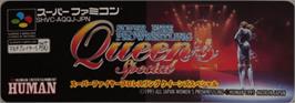 Top of cartridge artwork for Super Fire Pro Wrestling Queen's Special on the Nintendo SNES.