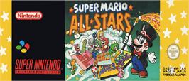 Top of cartridge artwork for Super Mario All-stars on the Nintendo SNES.
