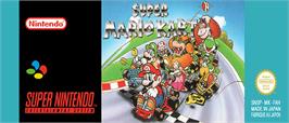 Top of cartridge artwork for Super Mario Kart on the Nintendo SNES.