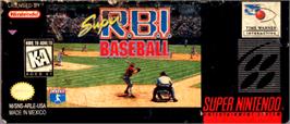 Top of cartridge artwork for Super R.b.i. Baseball on the Nintendo SNES.