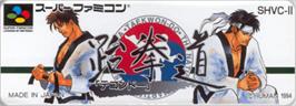 Top of cartridge artwork for Taekwondo on the Nintendo SNES.
