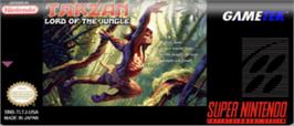 Top of cartridge artwork for Tarzan - Lord of the Jungle on the Nintendo SNES.