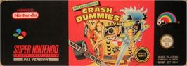 Top of cartridge artwork for The Incredible Crash Dummies on the Nintendo SNES.