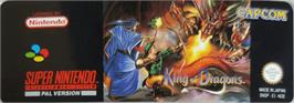 Top of cartridge artwork for The King of Dragons on the Nintendo SNES.