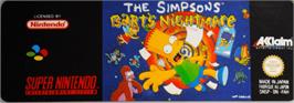 Top of cartridge artwork for The Simpsons: Bart's Nightmare on the Nintendo SNES.
