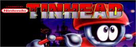 Top of cartridge artwork for Tinhead on the Nintendo SNES.