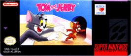 Top of cartridge artwork for Tom and Jerry on the Nintendo SNES.