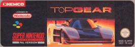 Top of cartridge artwork for Top Gear on the Nintendo SNES.