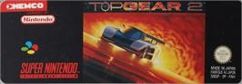 Top of cartridge artwork for Top Gear 2 on the Nintendo SNES.