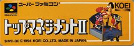Top of cartridge artwork for Top Management 2 on the Nintendo SNES.