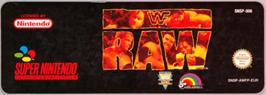 Top of cartridge artwork for WWF Raw on the Nintendo SNES.