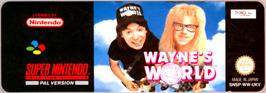 Top of cartridge artwork for Wayne's World on the Nintendo SNES.