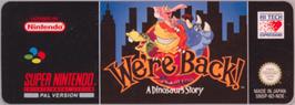 Top of cartridge artwork for We're Back! - A Dinosaur's Story on the Nintendo SNES.