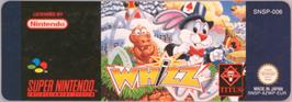 Top of cartridge artwork for Whizz on the Nintendo SNES.