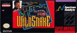 Top of cartridge artwork for WildSnake on the Nintendo SNES.