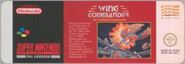 Top of cartridge artwork for Wing Commander on the Nintendo SNES.