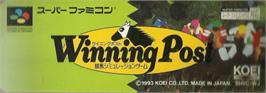 Top of cartridge artwork for Winning Post on the Nintendo SNES.