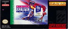 Top of cartridge artwork for Winter Olympics: Lillehammer '94 on the Nintendo SNES.