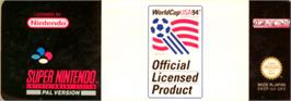 Top of cartridge artwork for World Cup USA '94 on the Nintendo SNES.