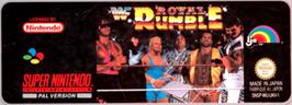 Top of cartridge artwork for Wwf Royal Rumble on the Nintendo SNES.