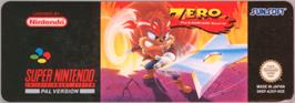 Top of cartridge artwork for Zero the Kamikaze Squirrel on the Nintendo SNES.