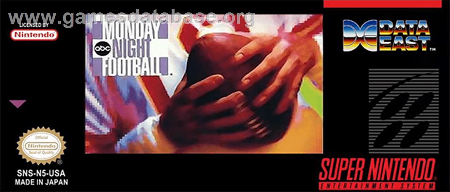Abc Monday Night Football - Nintendo SNES - Artwork - Cartridge Top
